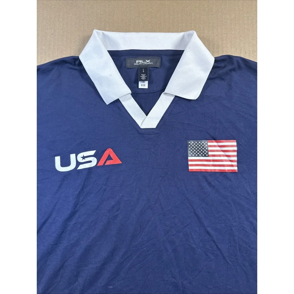 RLX Ralph Lauren USA Ryder Cup 2025 Performance Golf Polo Shirt Sz  Large